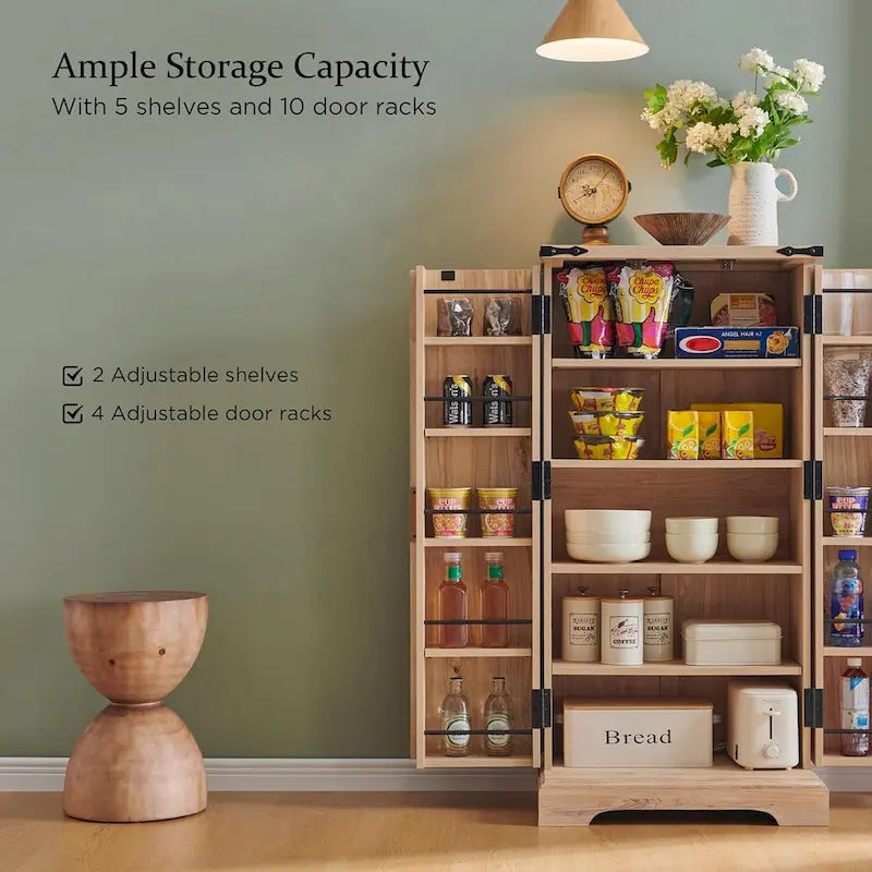 Meuble de rangement moderne à cannelures avec portes à panneaux ondulés, hauteur 119 cm