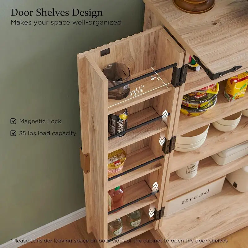 Meuble de rangement moderne à cannelures avec portes à panneaux ondulés, hauteur 119 cm