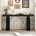 Console en placage d'acacia, 60 po de large