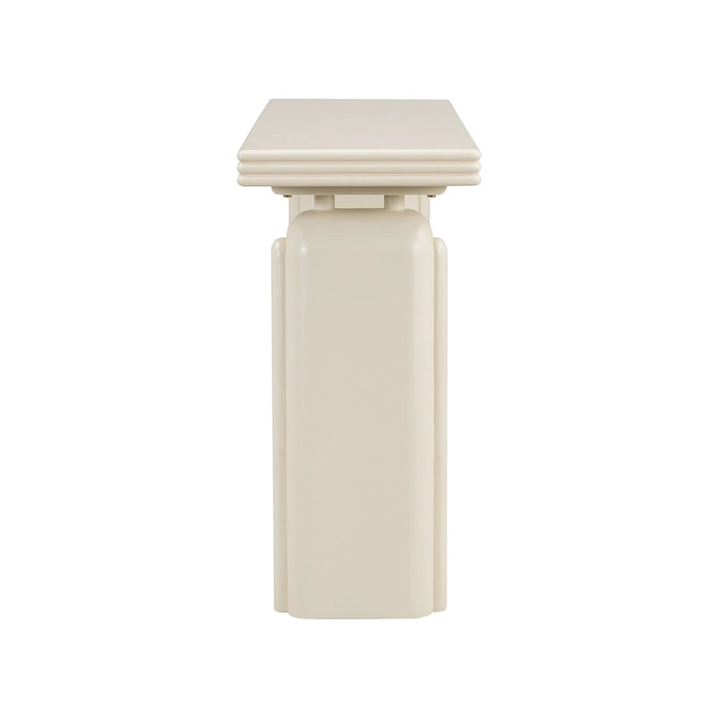 Console en placage d'acacia, 60 po de large