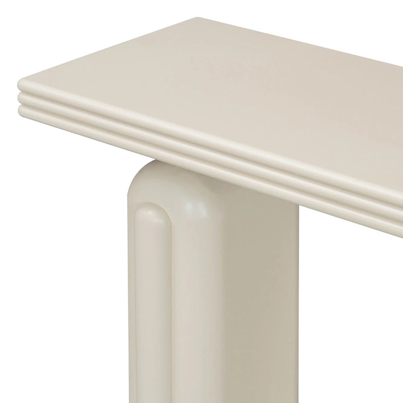 Console en placage d'acacia, 60 po de large