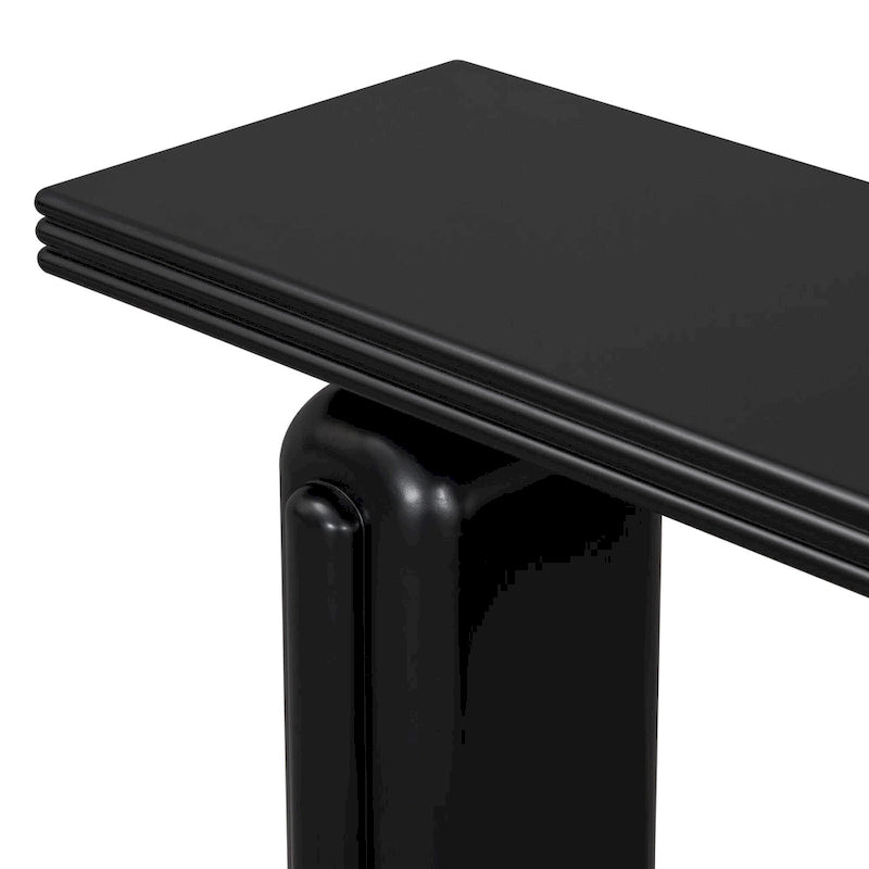 Console en placage d'acacia, 60 po de large