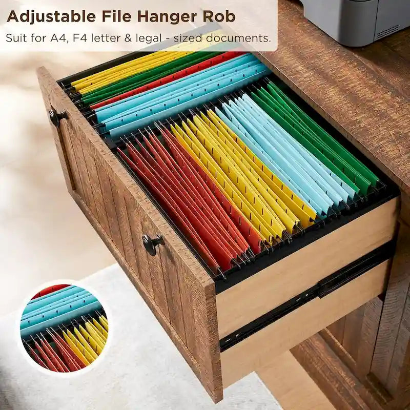 Meuble de classement latéral en bois avec rangement