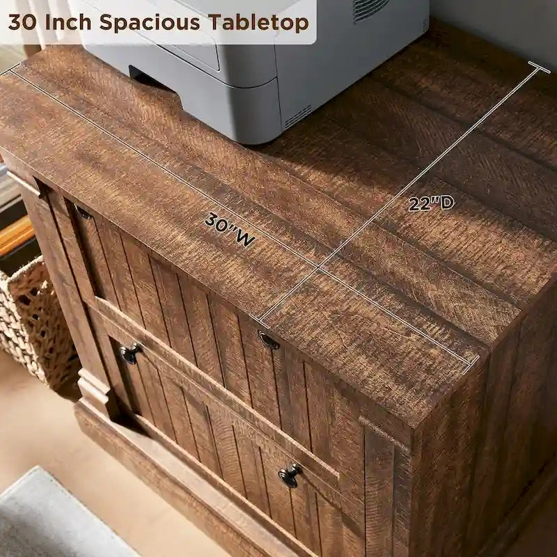 Meuble de classement latéral en bois avec rangement