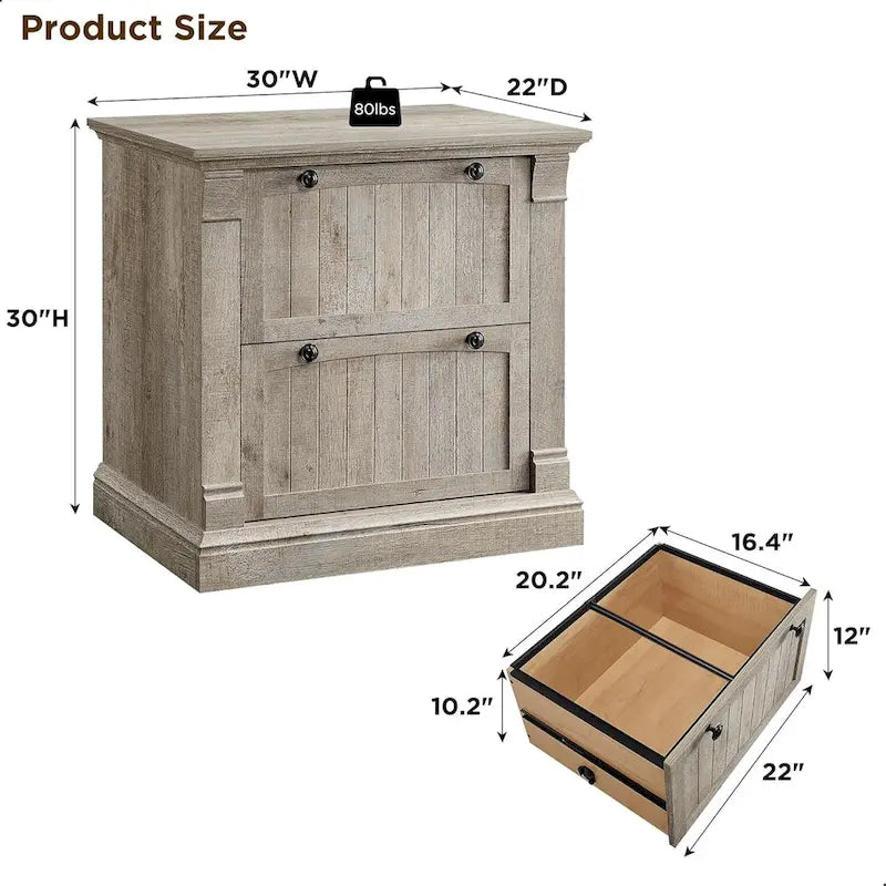 Meuble de classement latéral en bois avec rangement