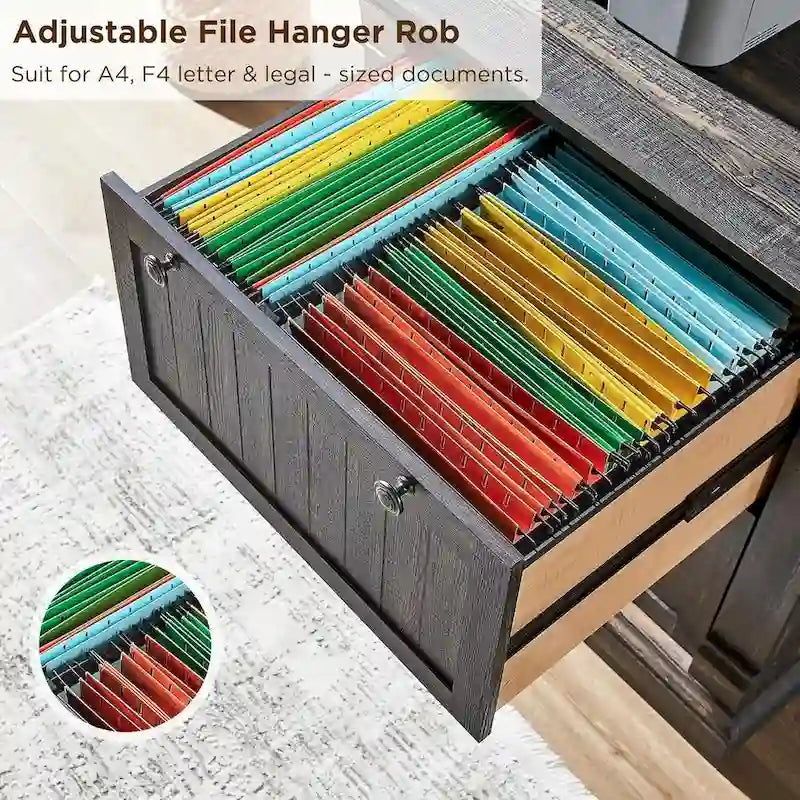Meuble de classement latéral en bois avec rangement