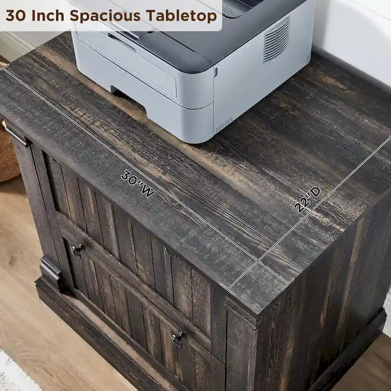 Meuble de classement latéral en bois avec rangement