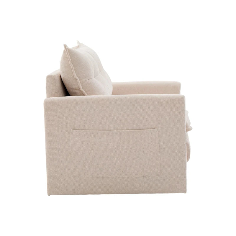 Fauteuil pivotant à 360° en chenille, style moderne du milieu du siècle