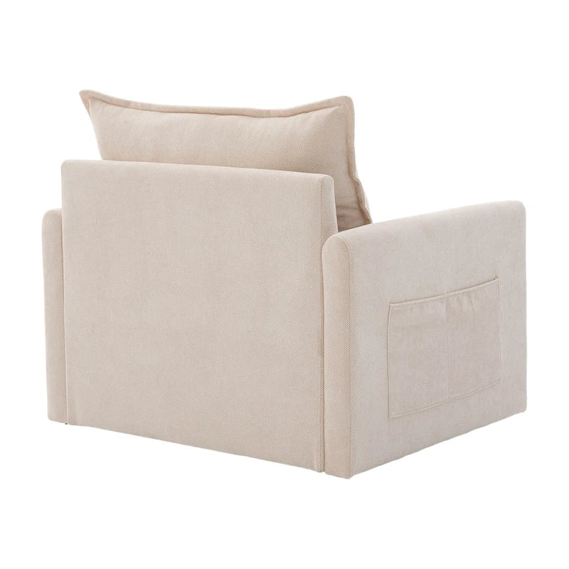 Fauteuil pivotant à 360° en chenille, style moderne du milieu du siècle