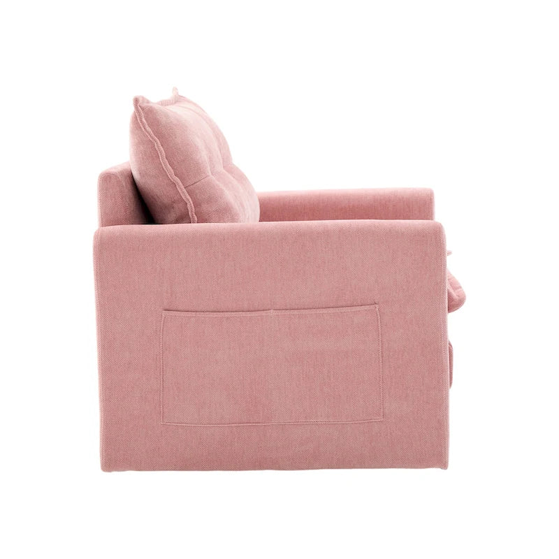 Fauteuil pivotant à 360° en chenille, style moderne du milieu du siècle