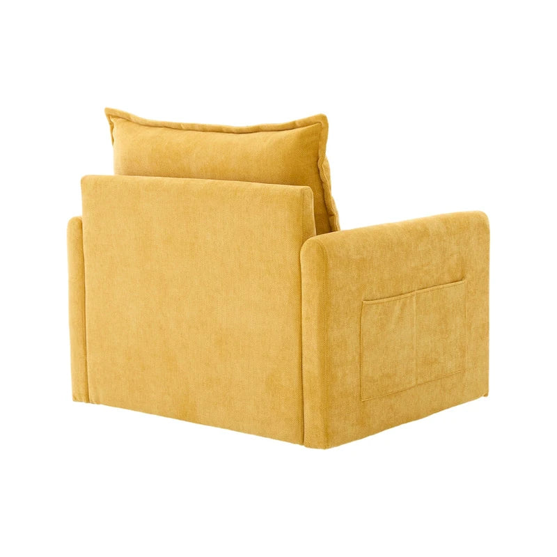 Fauteuil pivotant à 360° en chenille, style moderne du milieu du siècle