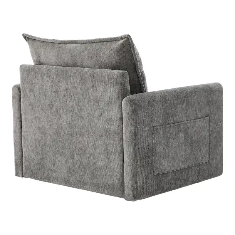 Fauteuil pivotant à 360° en chenille, style moderne du milieu du siècle