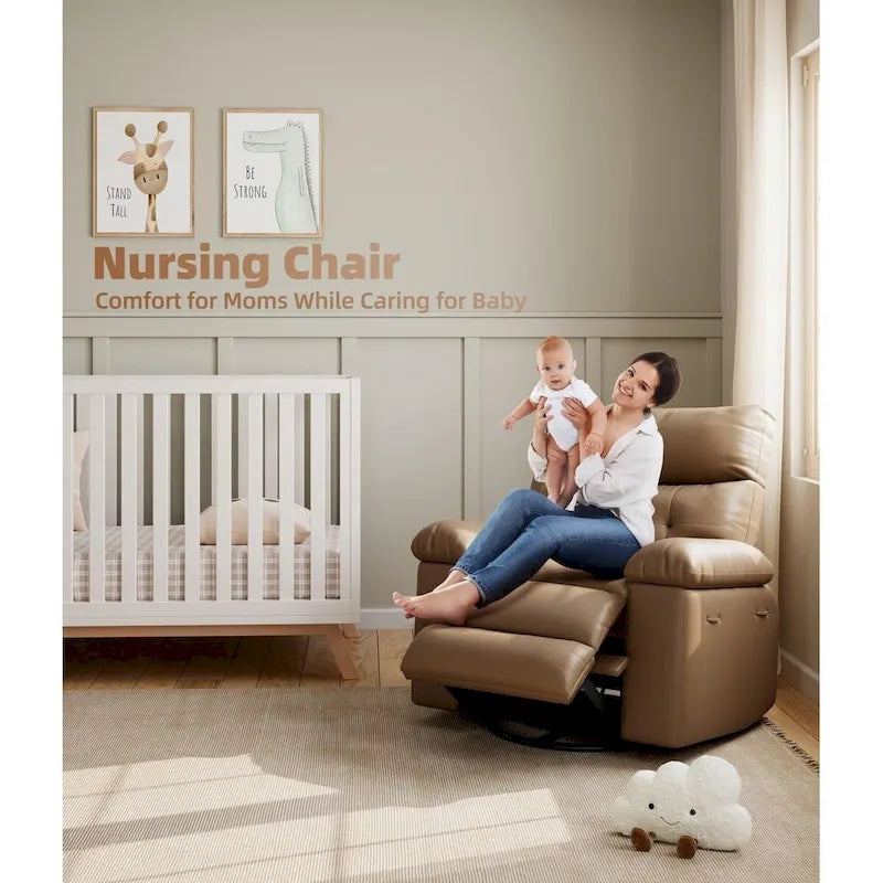 Fauteuil inclinable pivotant sur 360° surdimensionné avec fonctions chauffante et massante