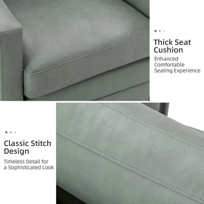 Fauteuil pivotant en cuir véritable avec accoudoirs