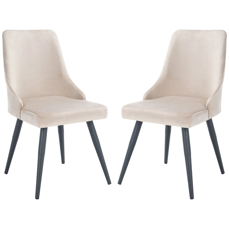 Chaise de salle à manger moderne en velours, lot de 2