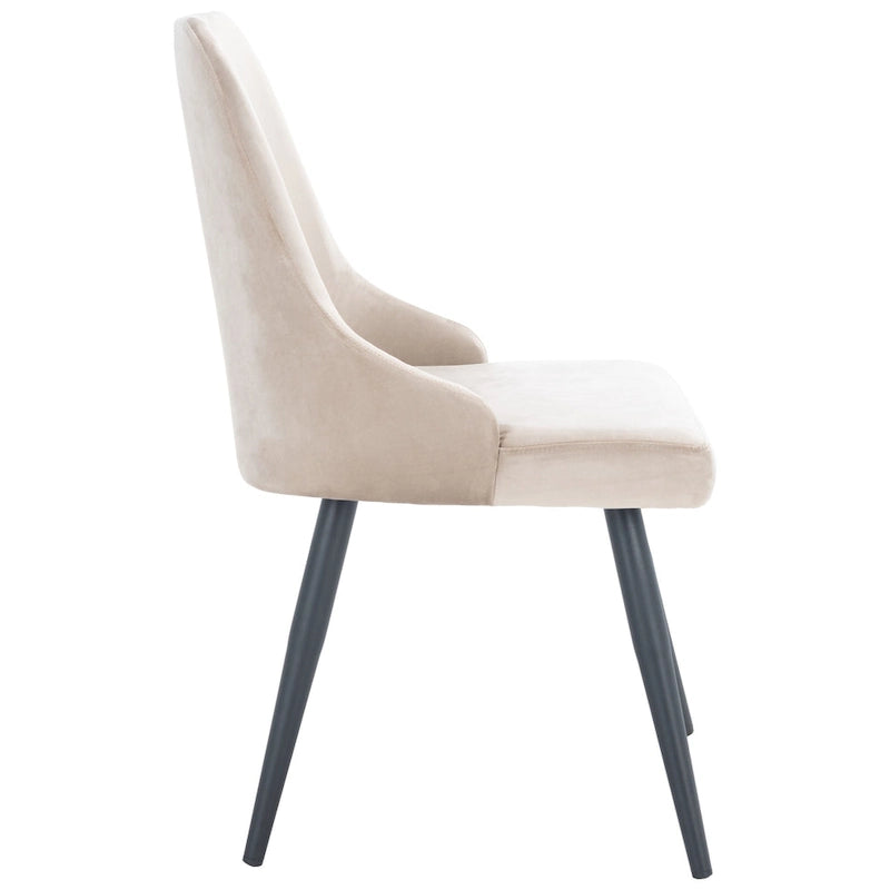 Chaise de salle à manger moderne en velours, lot de 2