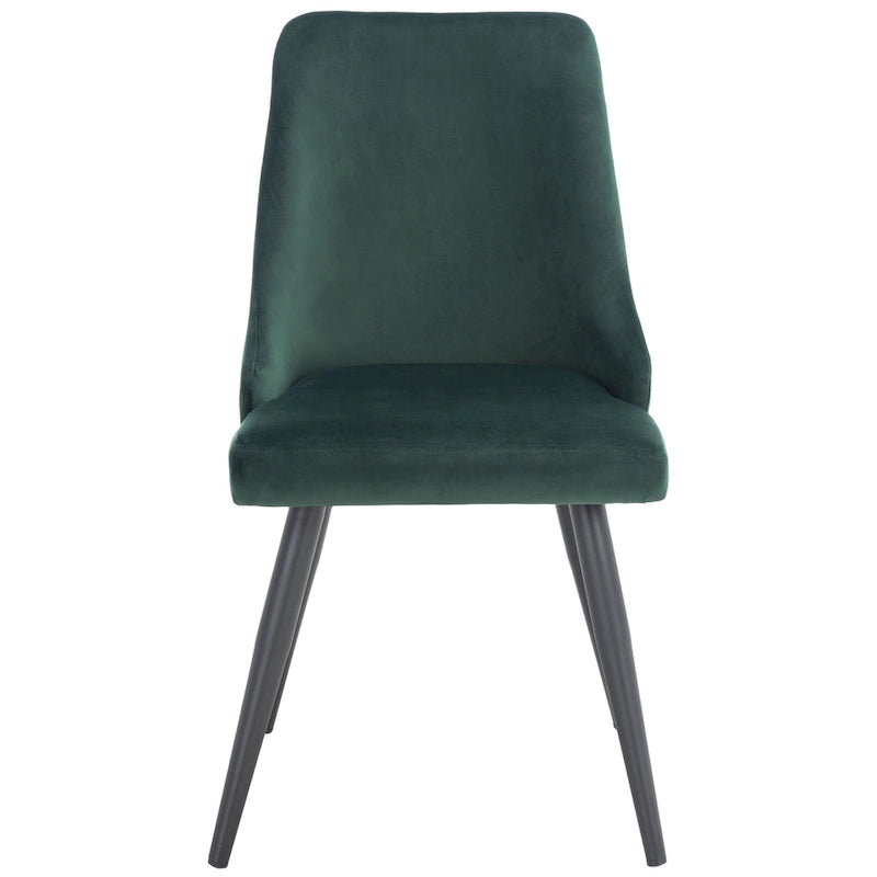 Chaise de salle à manger moderne en velours, lot de 2