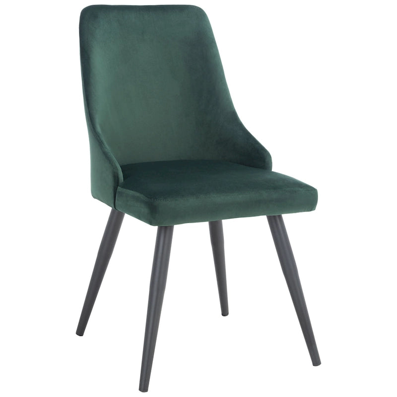 Chaise de salle à manger moderne en velours, lot de 2