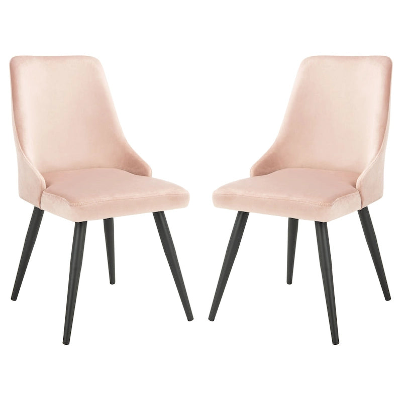 Chaise de salle à manger moderne en velours, lot de 2