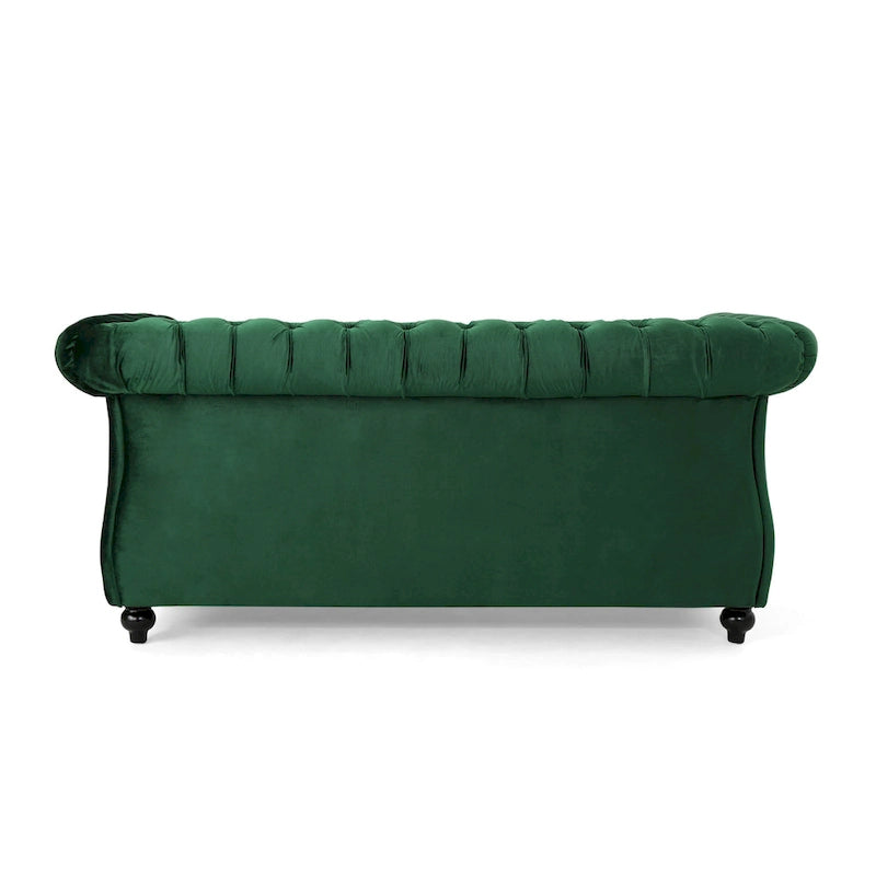 Causeuse Chesterfield capitonnée avec clous décoratifs