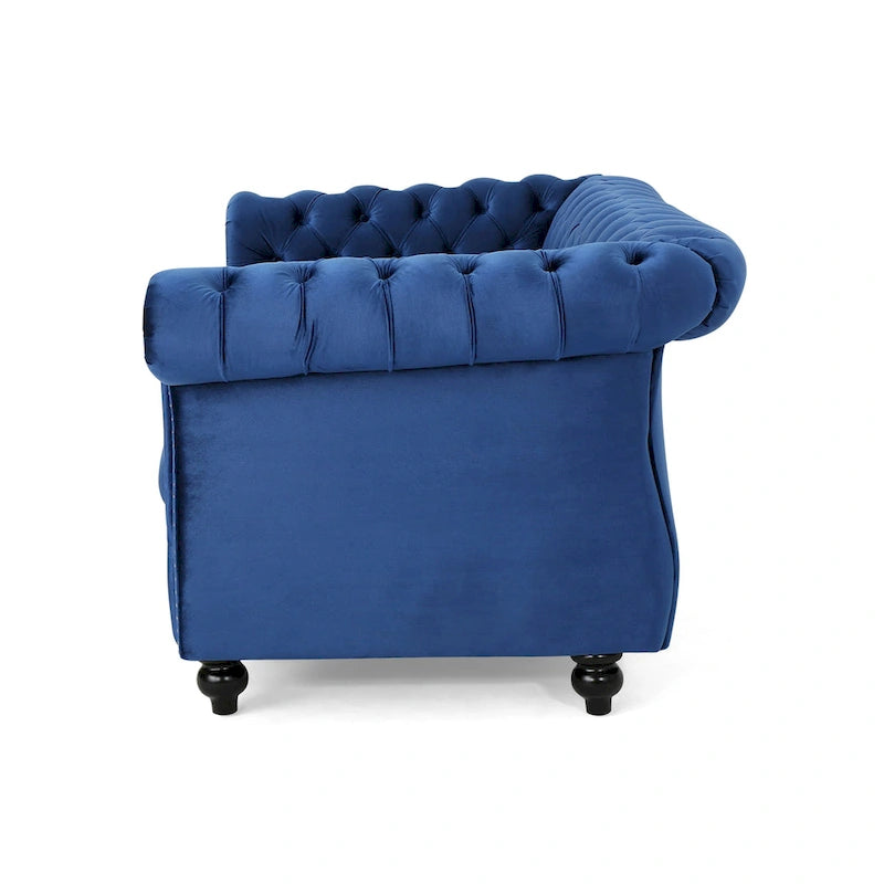 Causeuse Chesterfield capitonnée avec clous décoratifs