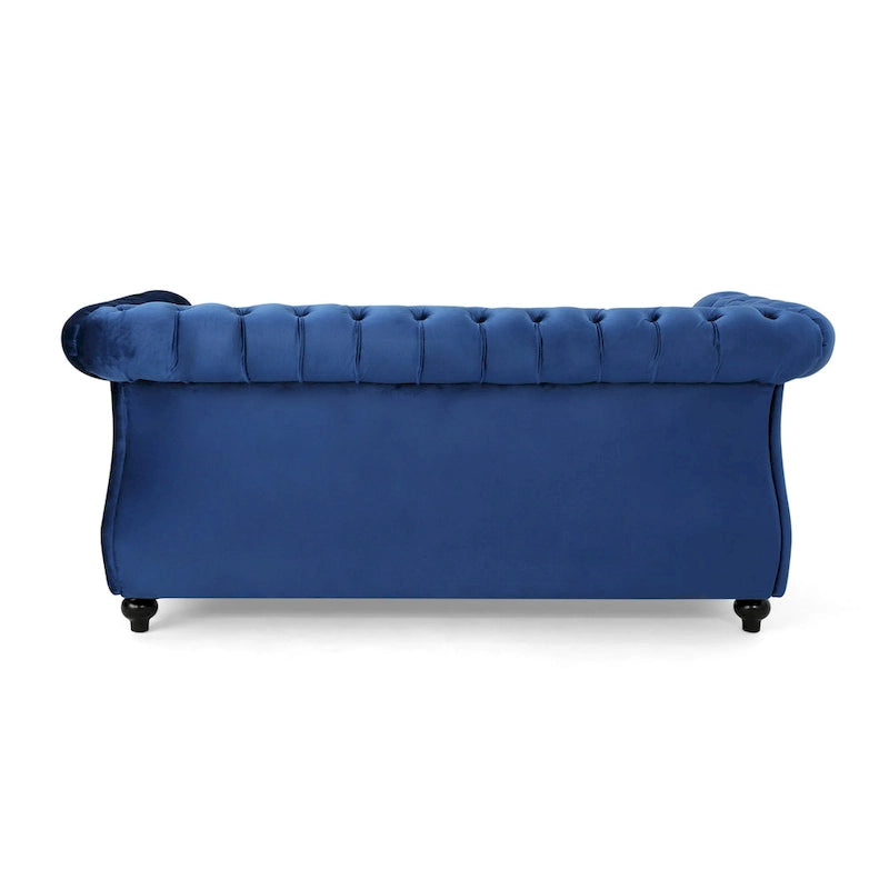 Causeuse Chesterfield capitonnée avec clous décoratifs