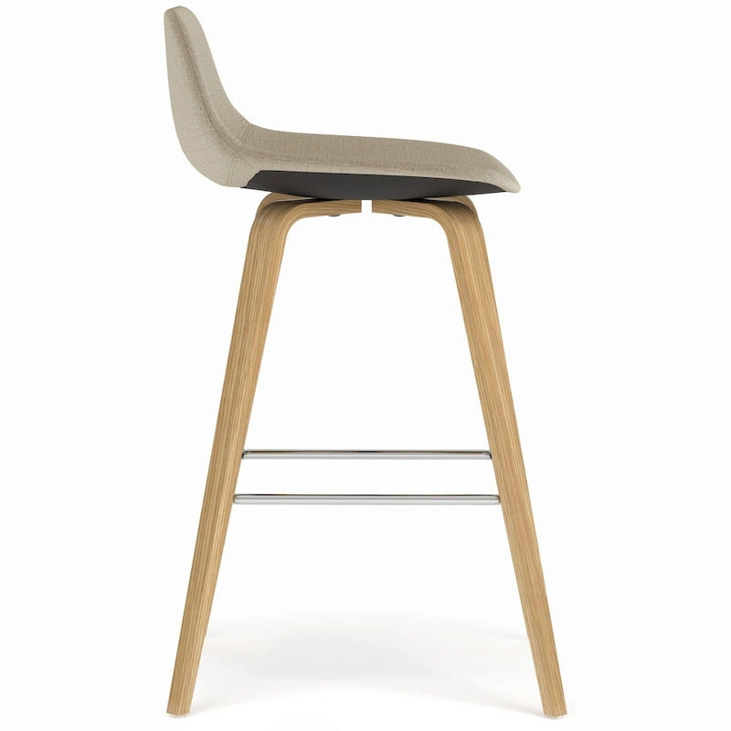 Tabouret de comptoir en bois courbé de style Mid-Century Modern, ensemble de 2