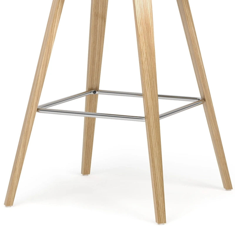 Tabouret de comptoir en bois courbé de style Mid-Century Modern, ensemble de 2