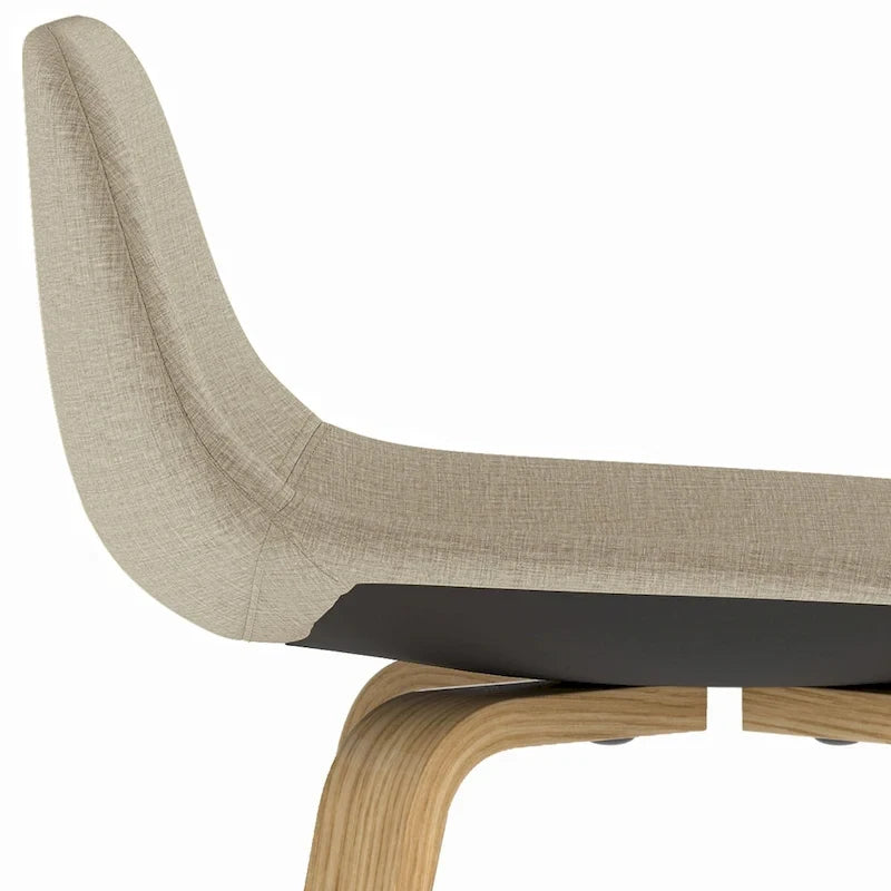 Tabouret de comptoir en bois courbé de style Mid-Century Modern, ensemble de 2