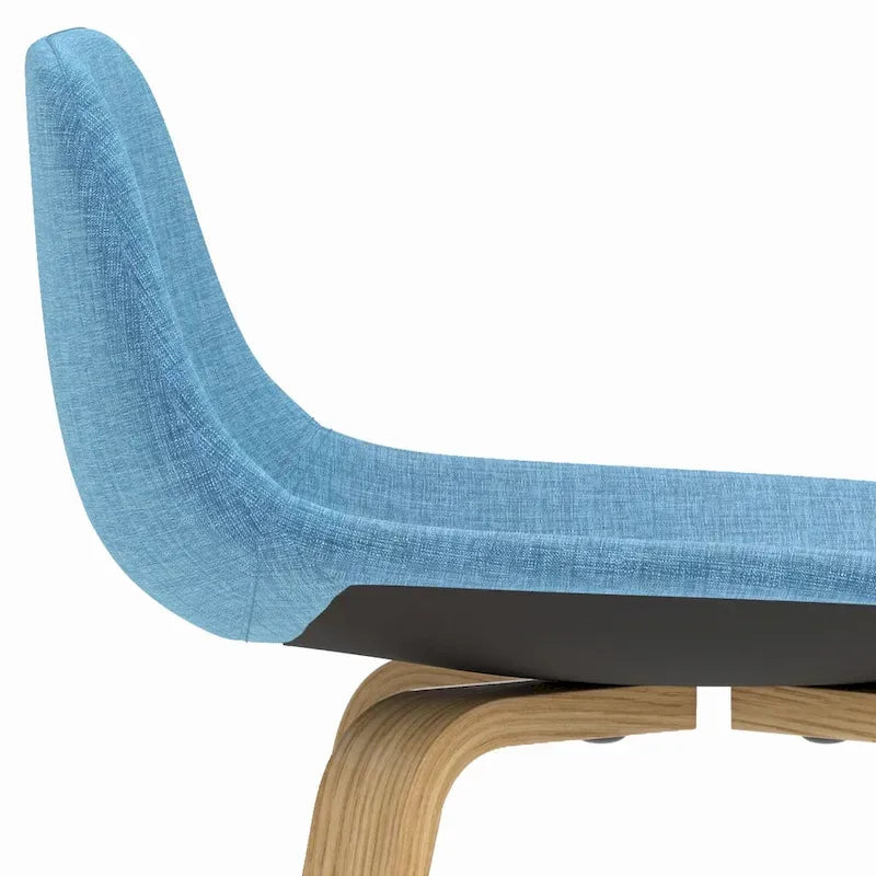 Tabouret de comptoir en bois courbé de style Mid-Century Modern, ensemble de 2