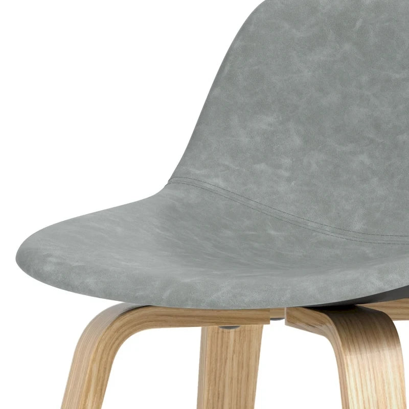 Tabouret de comptoir en bois courbé de style Mid-Century Modern, ensemble de 2
