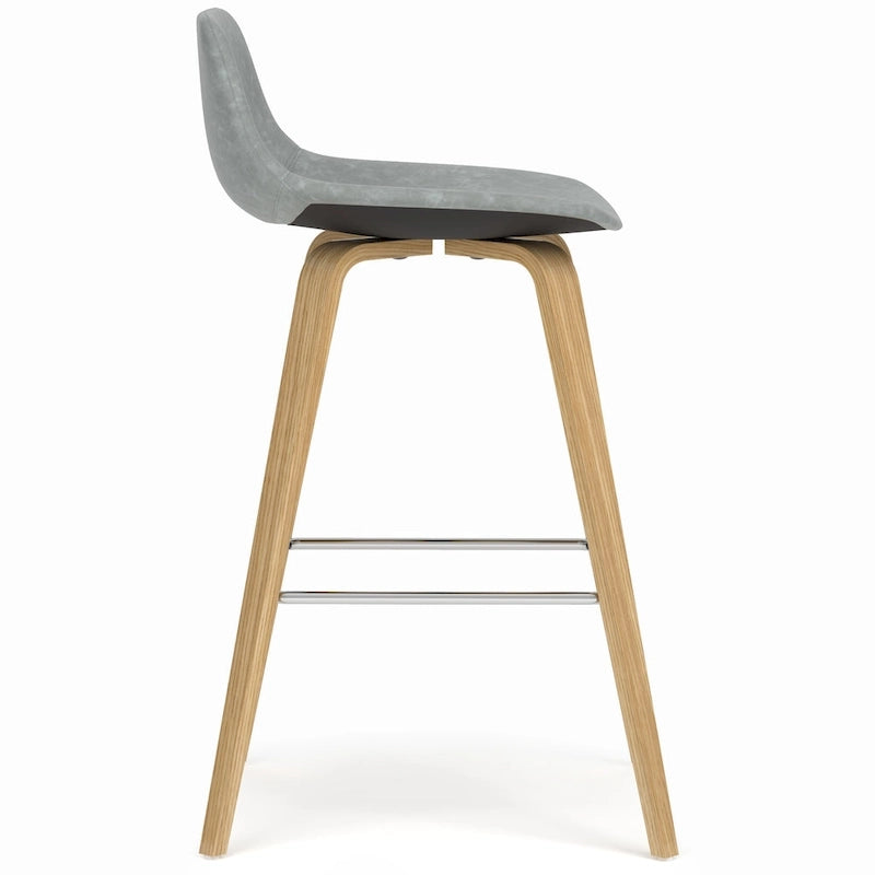 Tabouret de comptoir en bois courbé de style Mid-Century Modern, ensemble de 2