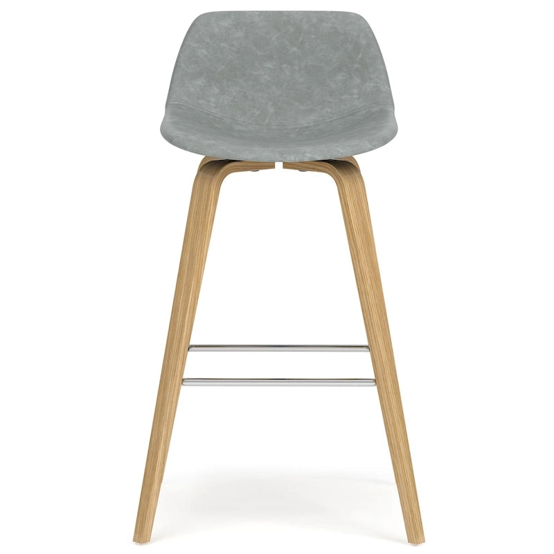 Tabouret de comptoir en bois courbé de style Mid-Century Modern, ensemble de 2
