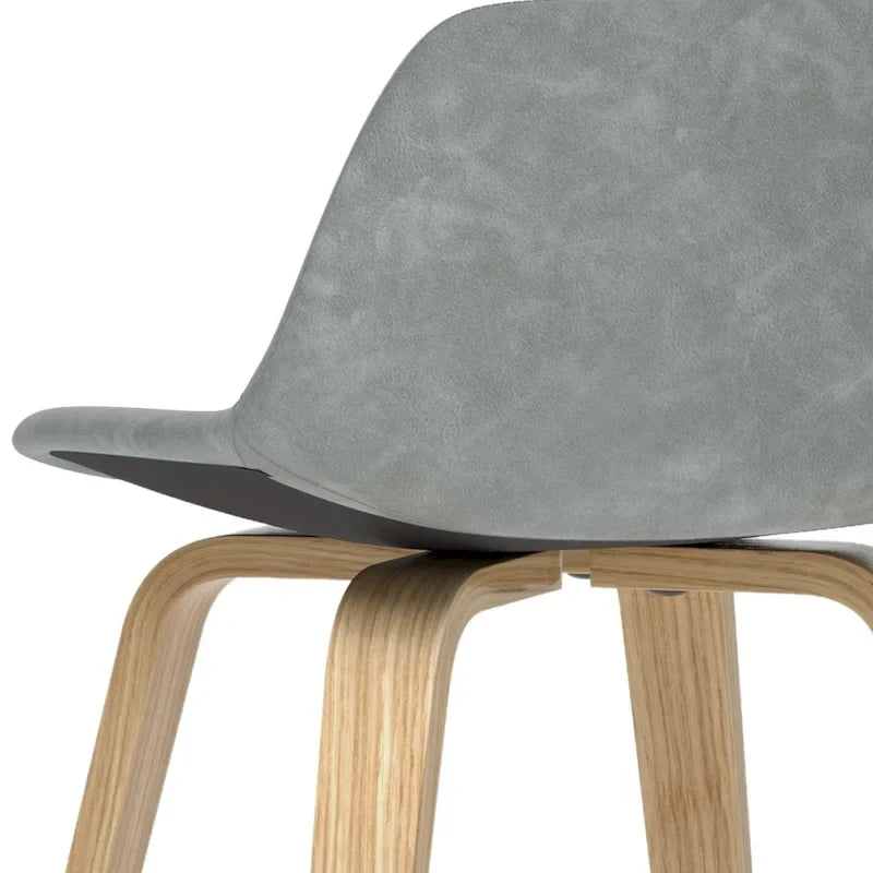 Tabouret de comptoir en bois courbé de style Mid-Century Modern, ensemble de 2
