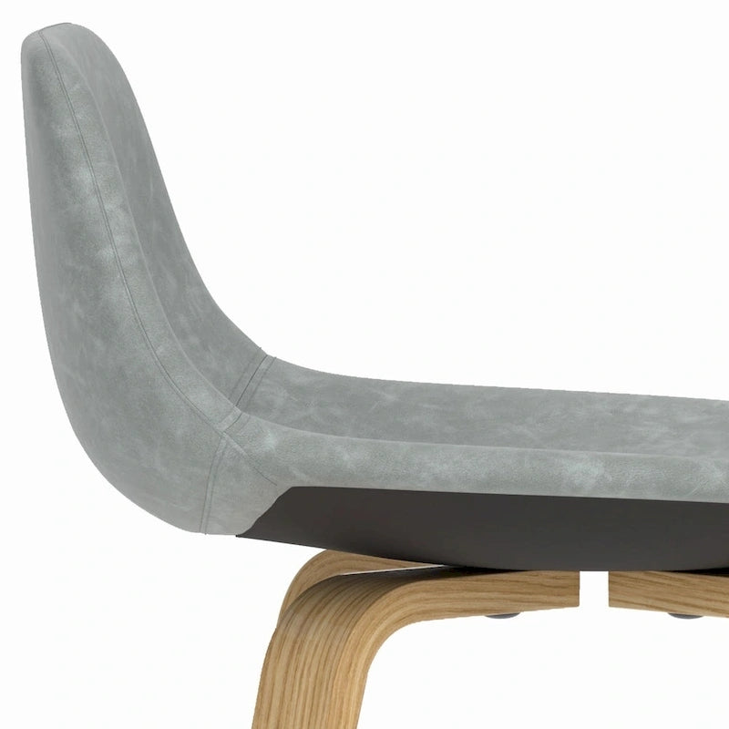 Tabouret de comptoir en bois courbé de style Mid-Century Modern, ensemble de 2