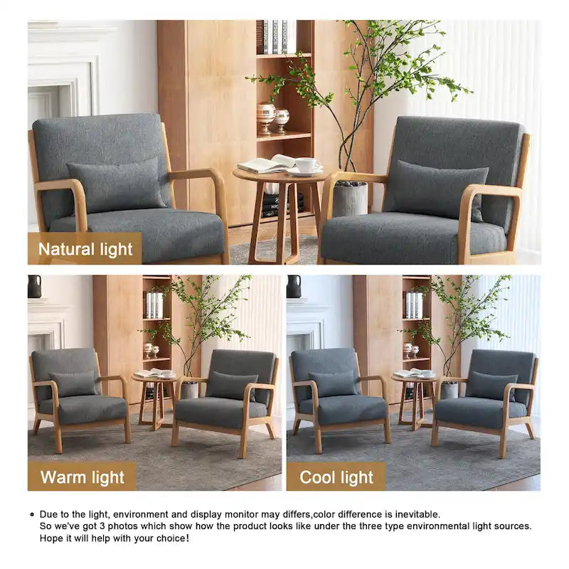 Fauteuils d'appoint rembourrés avec oreillers (lot de 2)