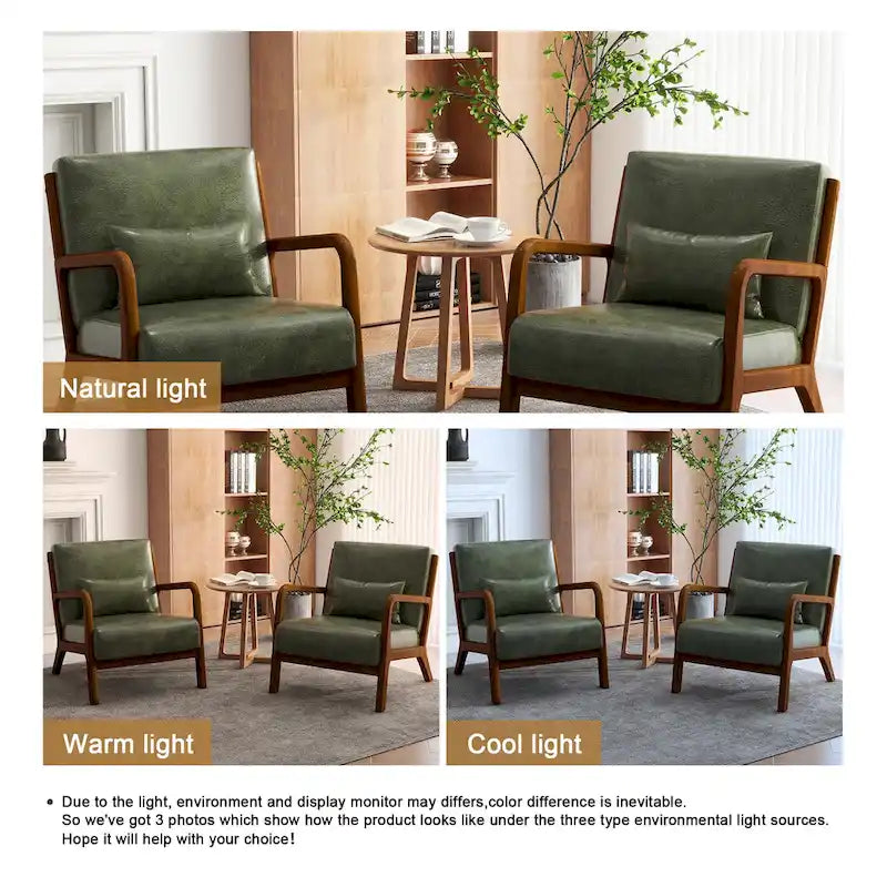 Fauteuils d'appoint rembourrés avec oreillers (lot de 2)
