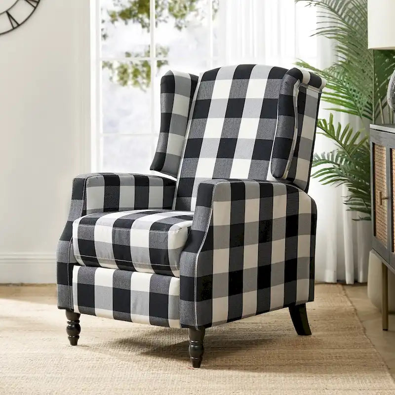 Fauteuil inclinable à dossier haut et bascule manuelle de style Mid-Century Modern