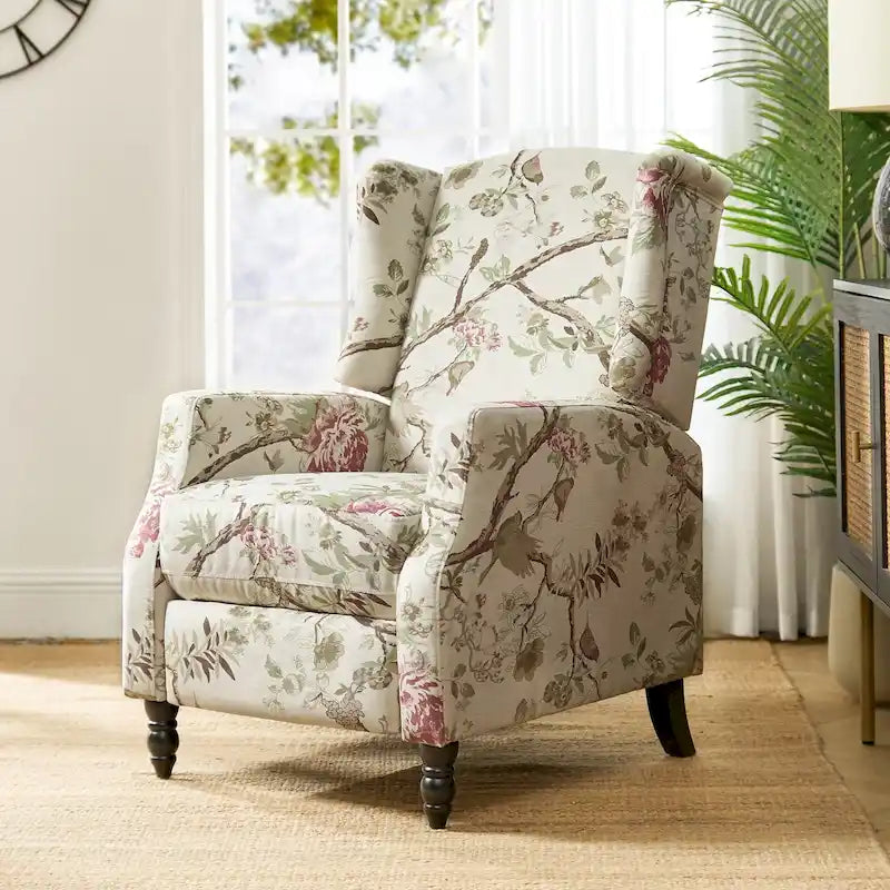 Fauteuil inclinable à dossier haut et bascule manuelle de style Mid-Century Modern