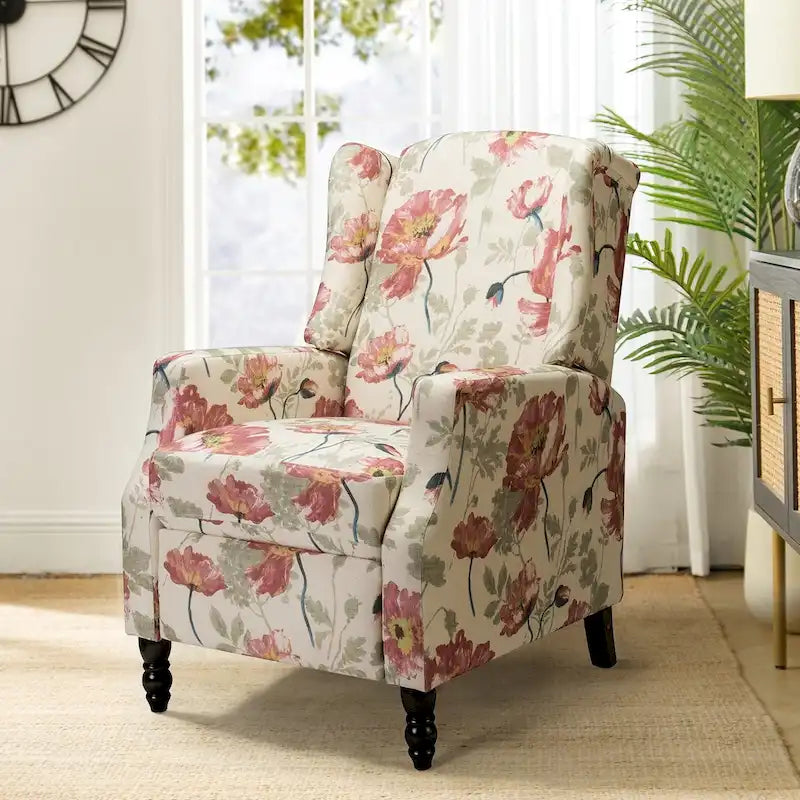 Fauteuil inclinable à dossier haut et bascule manuelle de style Mid-Century Modern