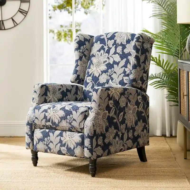 Fauteuil inclinable à dossier haut et bascule manuelle de style Mid-Century Modern