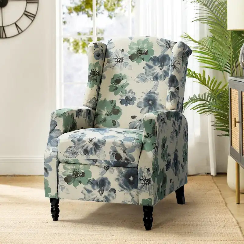 Fauteuil inclinable à dossier haut et bascule manuelle de style Mid-Century Modern