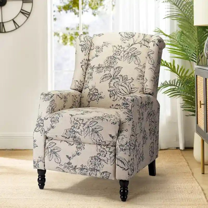 Fauteuil inclinable à dossier haut et bascule manuelle de style Mid-Century Modern