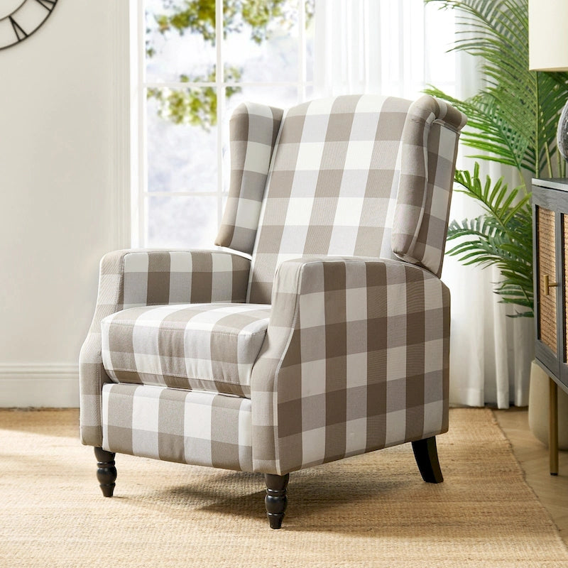 Fauteuil inclinable à dossier haut et bascule manuelle de style Mid-Century Modern