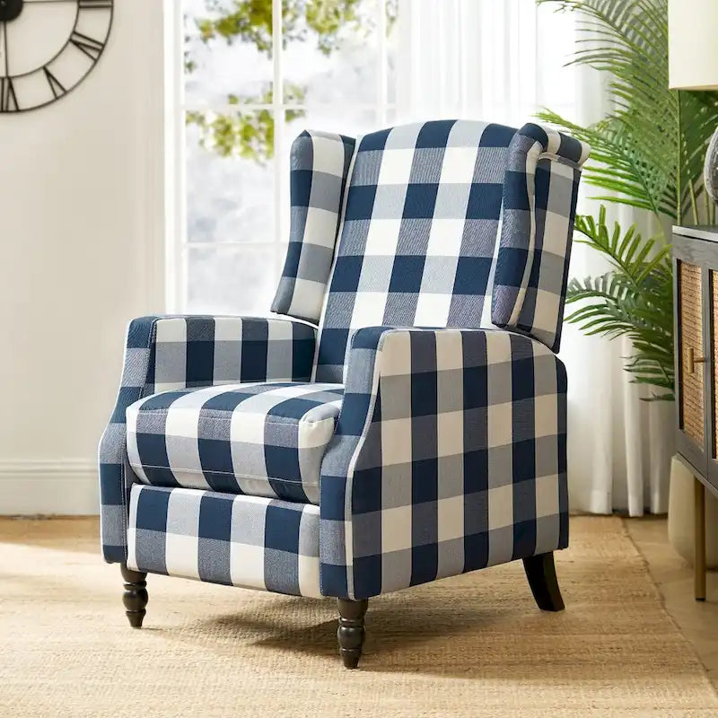 Fauteuil inclinable à dossier haut et bascule manuelle de style Mid-Century Modern