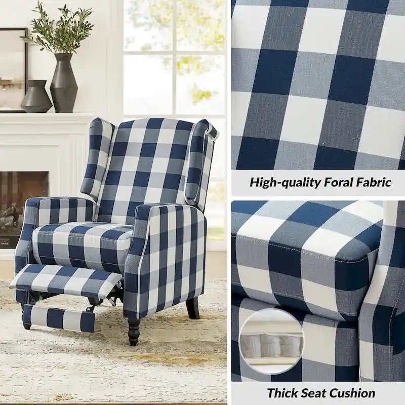 Fauteuil inclinable à dossier haut et bascule manuelle de style Mid-Century Modern