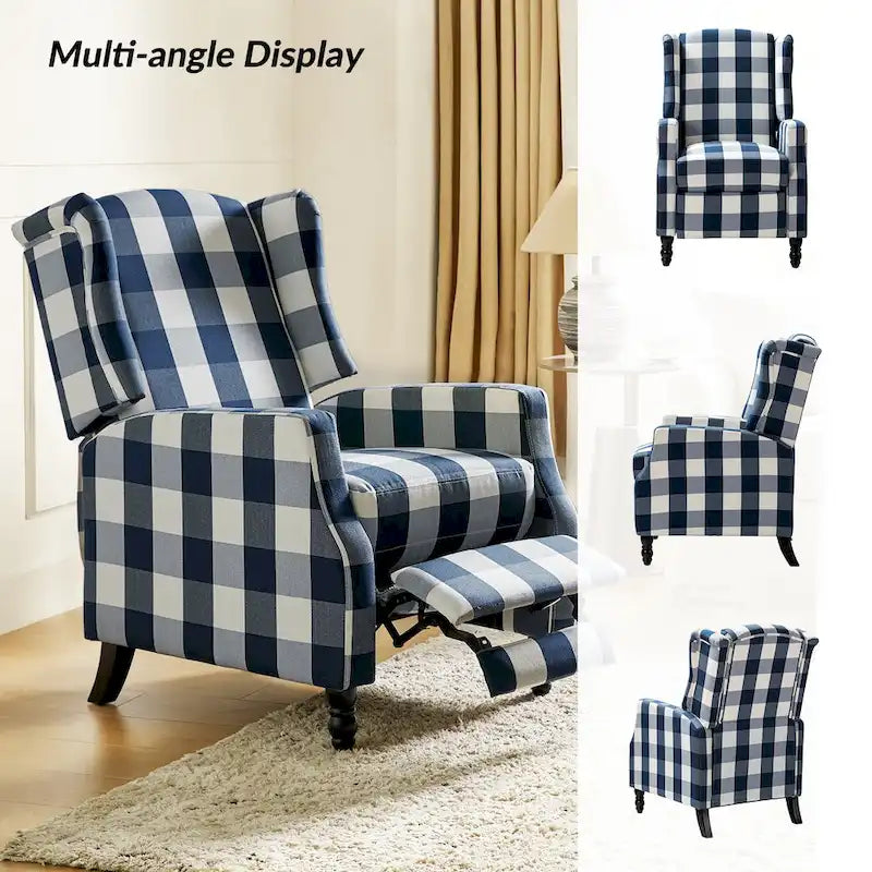 Fauteuil inclinable à dossier haut et bascule manuelle de style Mid-Century Modern