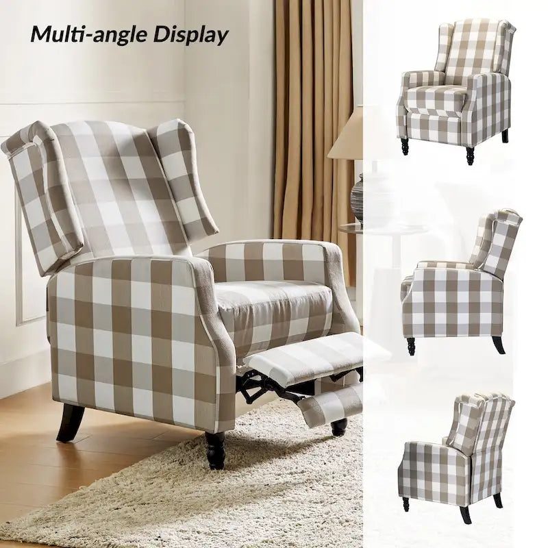 Fauteuil inclinable à dossier haut et bascule manuelle de style Mid-Century Modern