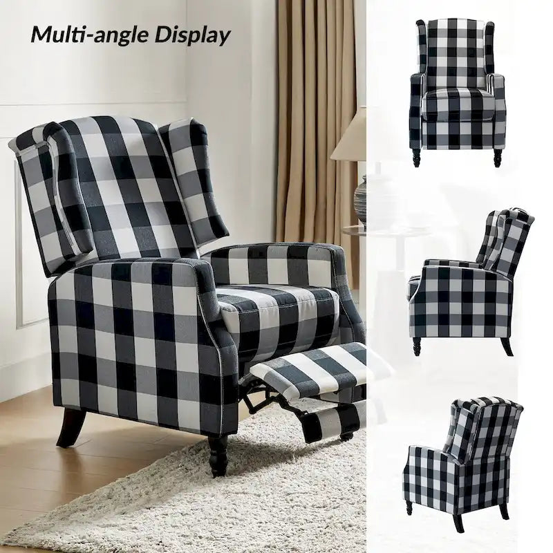Fauteuil inclinable à dossier haut et bascule manuelle de style Mid-Century Modern