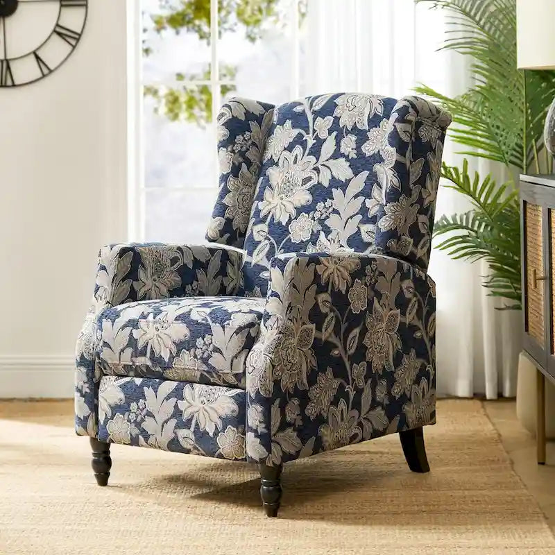 Fauteuil inclinable à dossier haut et bascule manuelle de style Mid-Century Modern